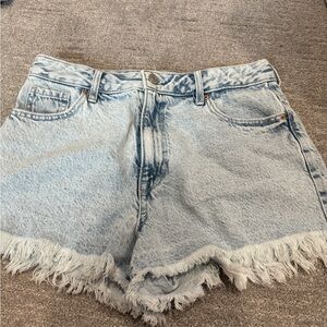 PacSun Light Blue Frayed Jean Shorts